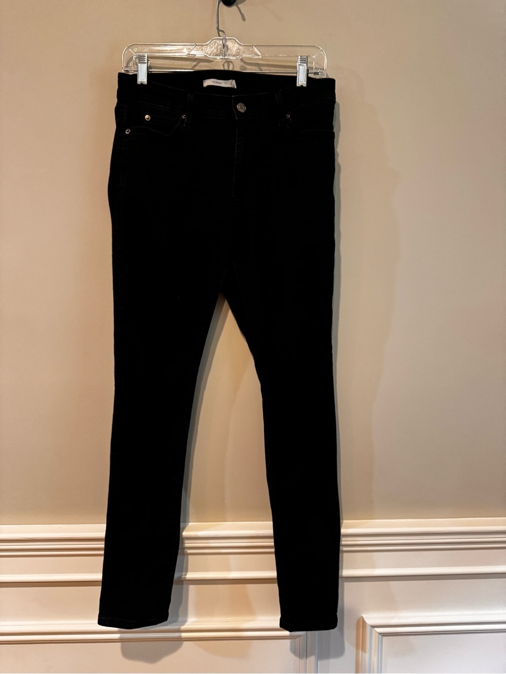 Levi's 711 Skinny Black Washed Jeans